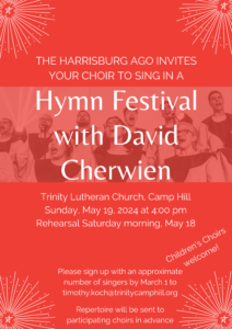 Hymn Festival with David Cherwien @ Trinity Lutheran Church